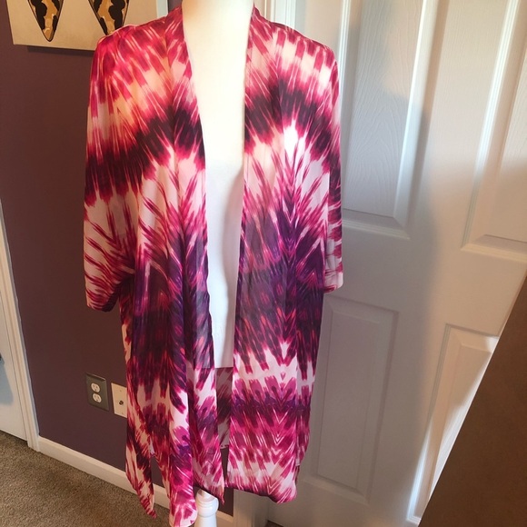 a.n.a Other - a.n.a Swim suit cover up Kimono Pink purple small